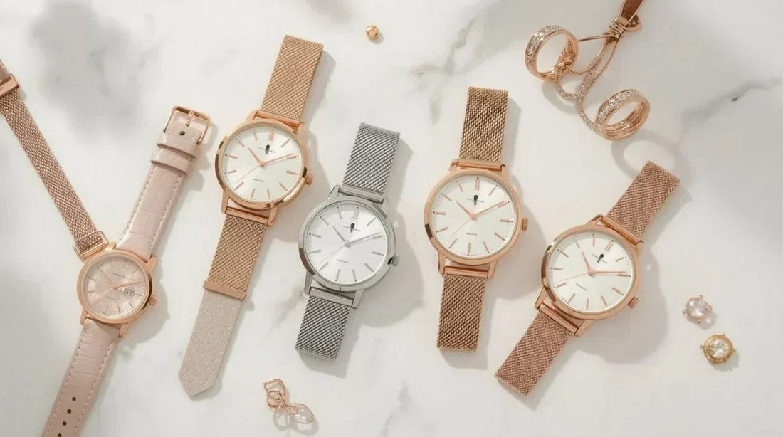 Beautiful ladies watches collection in gold, silver and rose gold