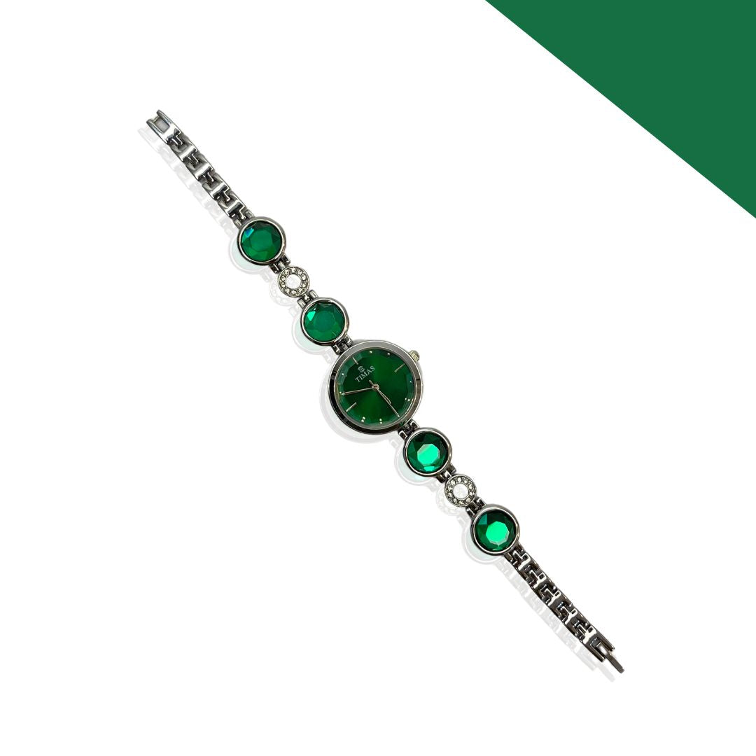 Green Crystal Bracelet Women’s Watch