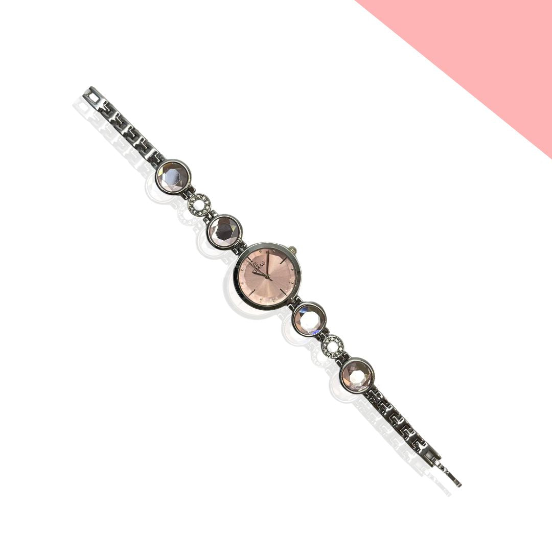Pink Crystal Bracelet Women’s Watch