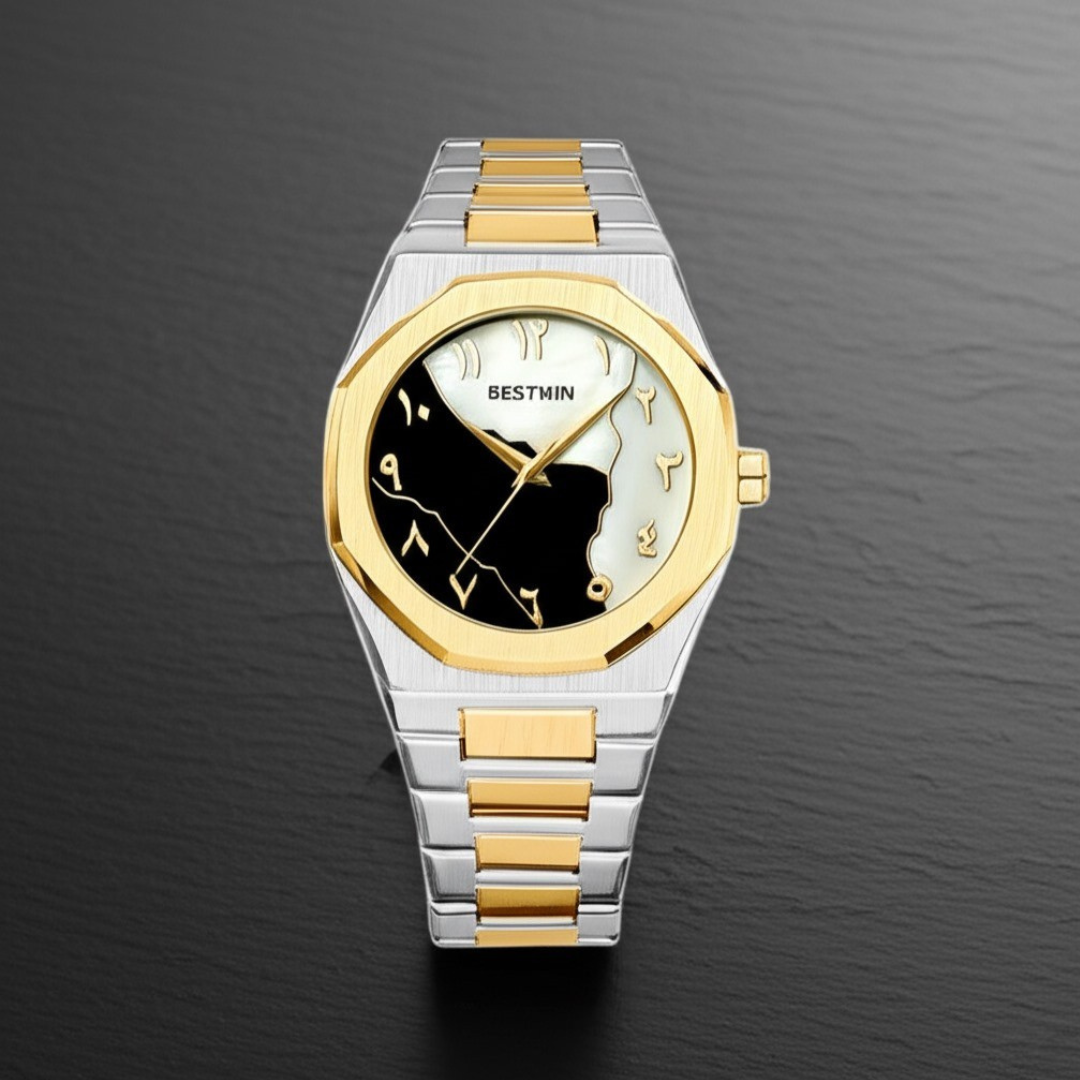 BESTWIN Gold & Silver Dial Men’s Watch