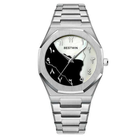 BESTWIN Men’s Watch Silver Shell Dial
