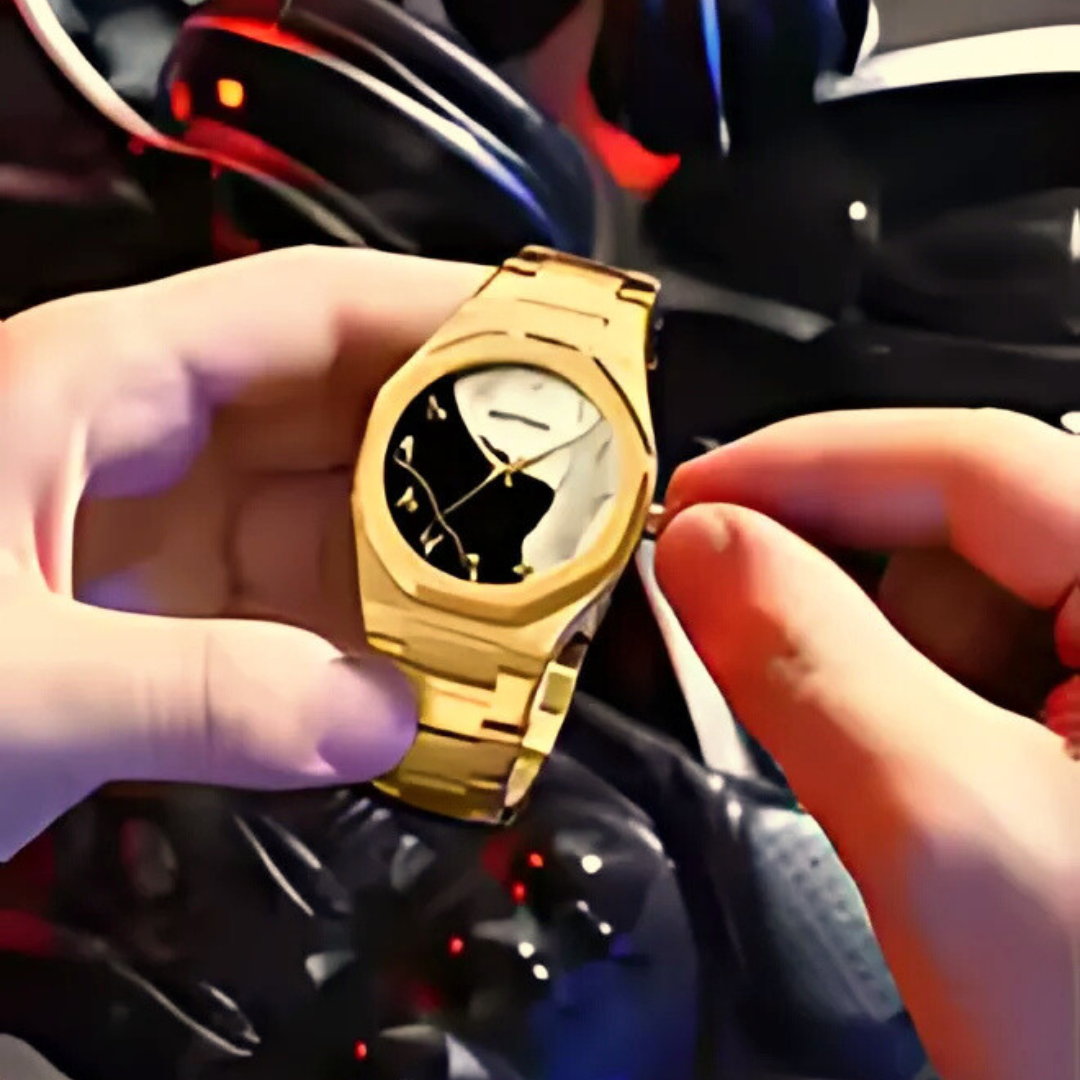 BESTWIN Creative Gold Dial Men’s Watch